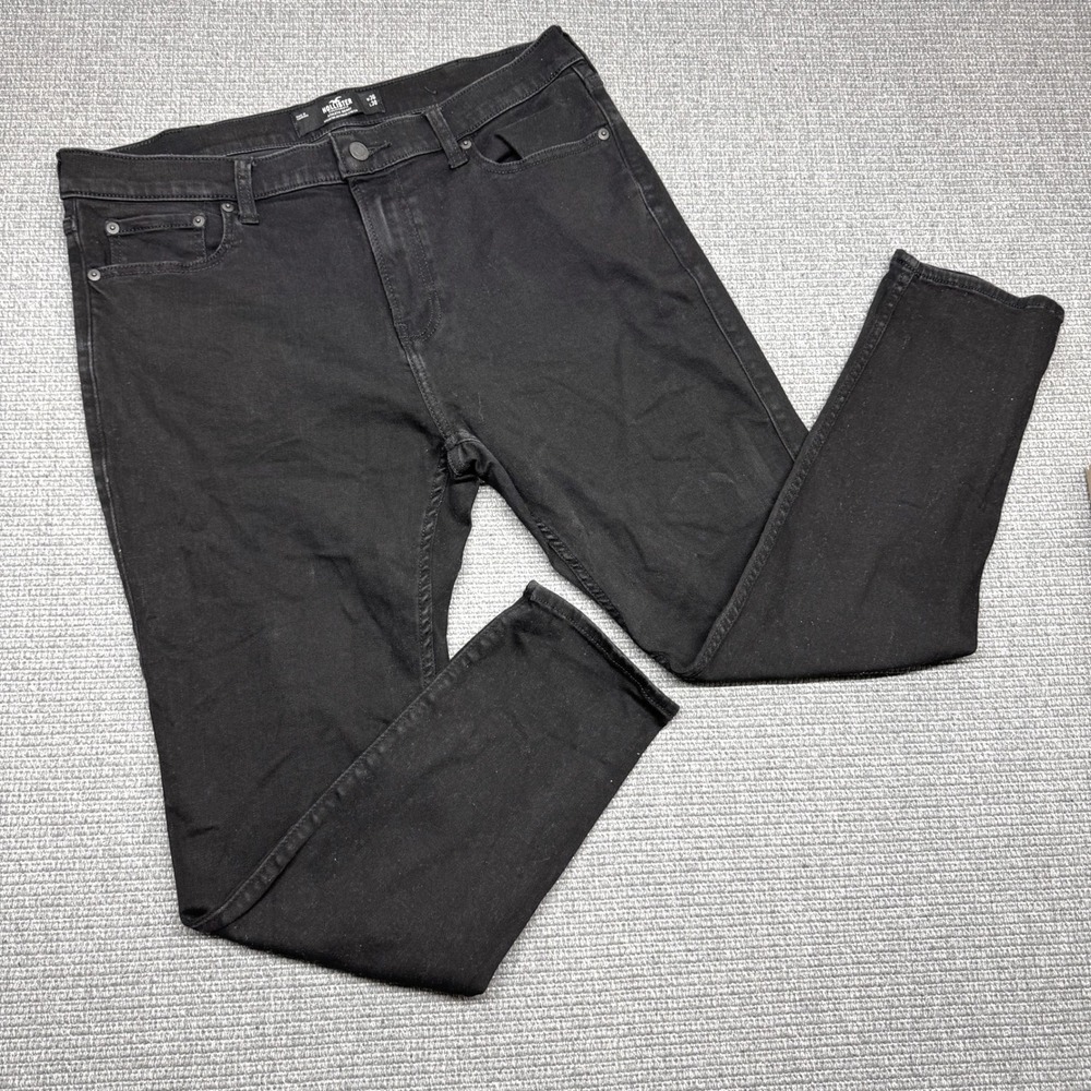 Hollister Athletic Skinny Black Advanced Stretch Jeans Mens 36x30